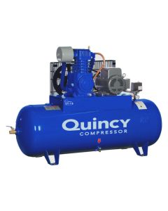 Quincy 271CS80HCB QT-7.5 Pro Reciprocating Air Compressor QT Pro Package 7.5HP 230 Volt 1 Phase 80 Gallon Horizontal Tank 