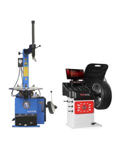 Atlas TC229 Electric/Pneumatic Wheel Clamp Tire Changer + Atlas PWB50 Platinum 2D Computer Wheel Balancer Combo 