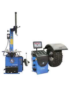 Atlas TC229 Electric/Pneumatic Wheel Clamp Tire Changer + Atlas WB41 Self-Calibrating Computer Wheel Balancer Combo 