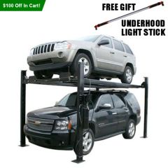Atlas Garage Pro 8000EXT Portable Hobbyist 8,000 lbs. Capacity Four Post Lift (EXTRA TALL) $100 Off In Cart! + Free LED LIght