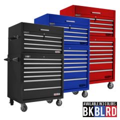 Homak PRO II 36" Top Chest and Rolling Cabinet Combo Available in 3 Colors