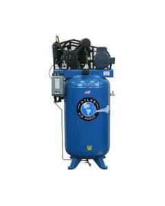 Atlas Air Force AF8PLUS Two Stage 5HP 80 Gallon Air Compressor 220V 1Ph Commercial Reciprocating Vertical Tank 