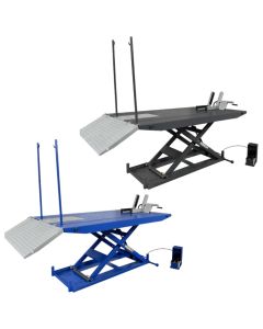 ASEplatinum M-1500C-HR High Rise Motorcycle Lift Available in Blue or Black