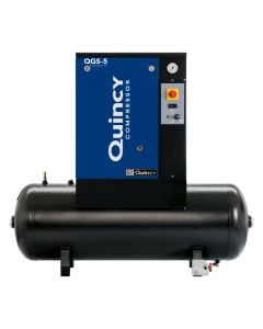 Quincy QGS-5-TM-1 5HP Rotary Screw Air Compressor 230 Volt 1 Phase 60 Gallon Tank Mount 