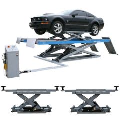 Atlas 12AWFSL Scissor Alignment Lift 12,000 lbs. Capacity + RJ-6 Air Hydraulic Rolling Jacks 6,000 lbs. Capacity Combo 