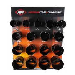 AFF 18580P 8-Point Axle Nut Socket Set with Display Board, Peg Hooks, and Mounting Hardware