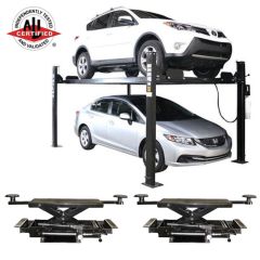 Atlas Apex 8 ALI Certified Four Post Lift 8,000 lbs. Capacity + RJ35 Hydraulic Sliding Jacks 3,500 lbs. Capacity Combo