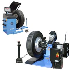 Atlas TTC301 Heavy-Duty Truck Tire Changer + Atlas WBT210 Computer Truck Wheel Balancer Combo 