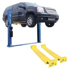 Atlas BP8000 Baseplate Two Post Lift 8,000 lbs. Capacity + Atlas LMA Lawn Mower Adapter Combo