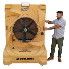 Cool Boss CB-28HV Desert Storm CoolBlast Evaporative Cooler 28" High Velocity Fan 12,180 CFM 80 Gallon Fixed-Louvers Portable 