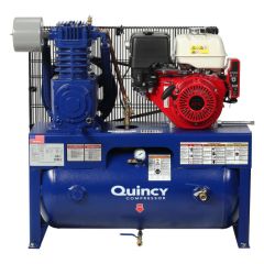 Quincy G213H30HCB 13HP Honda Engine Driven Air Compressor QTG Gas Driven Model 23CFM 30 Gallon Horizontal Tank 
