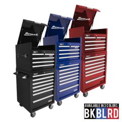 Homak PRO II 27" Top Chest and Rolling Cabinet Combo Available in 3 Colors
