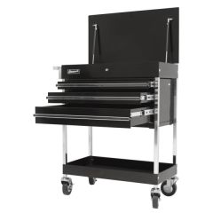 Homak Pro Series 34" Three Drawer Flip Top Service Cart