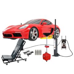 MaxJax M7K Portable Two Post Garage Lift Ultimate Package
