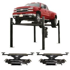 Atlas Garage Pro 9000 Four Post Lift 9,000 lbs. Capacity + RJ35 Hydraulic Sliding Jacks 3,500 lbs. Capacity Combo