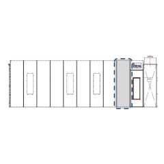 iDEAL Cross Flow Paint Spray Booth 30" Solid Extension Panel Kit