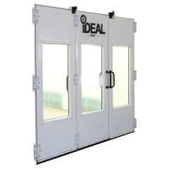iDEAL Side Downdraft Paint Booth Rear Tri-Fold Drive-Thru Door Kit