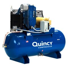 Quincy 2103D12HCB23M QT-10 Max Reciprocating Air Compressor QT Max Package 10HP 230 Volt 3 Phase 120 Gallon Horizontal Tank