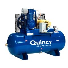 Quincy 2103DS12HCB23 QT-10 Pro Reciprocating Air Compressor QT Pro Package 10HP 230 Volt 3 Phase 120 Gallon Horizontal Tank
