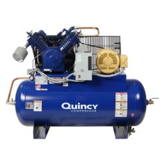 Quincy 2153D12HCA23M QT-15 Max Reciprocating Air Compressor QT Max Package 15HP 230 Volt 3 Phase 120 Gallon Horizontal Tank