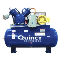 Quincy 2153DS12HCA23 QT-15 Pro Reciprocating Air Compressor QT Pro Package 15HP 230 Volt 3 Phase 120 Gallon Horizontal Tank