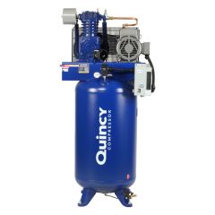 Quincy 271C80VCB23M QT-7.5 Max Reciprocating Air Compressor QT Max Package 7.5HP 230 Volt 1 Phase 80 Gallon Vertical Tank