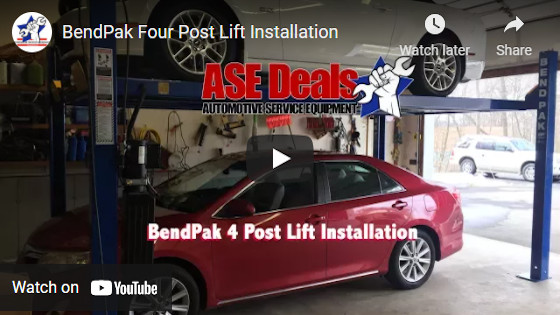 BendPak Four Post Lift Installation