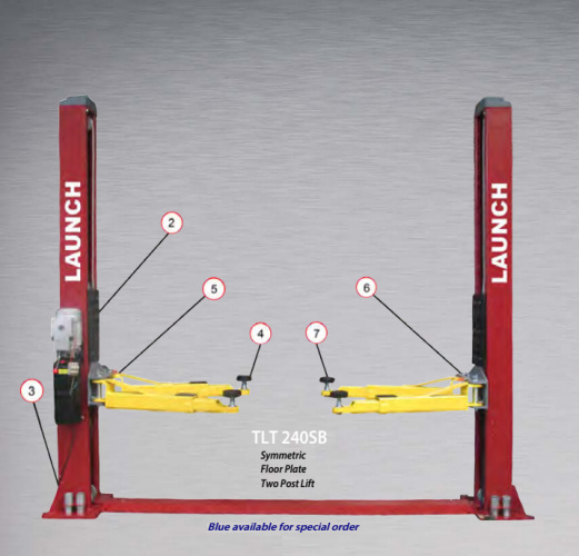 Launch TLT240SB Two Post Lift Features